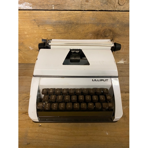 408 - White Lilliput Junior Typewriter, 1970's