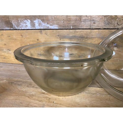 409 - Large Vintage Pyrex Vacuum Jar, 34.5cm diameter - chip on rim