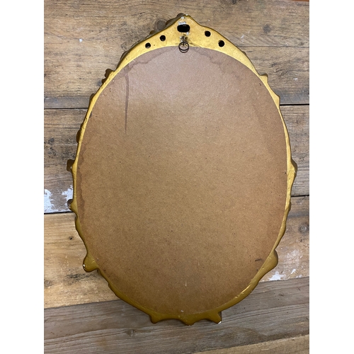 424 - Ornate Gilt Plaster Framed Mirror 62 x 46cm