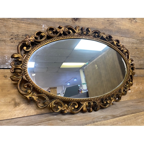 425 - Ornate Gilt Wooden Framed Mirror 72 x 47cm