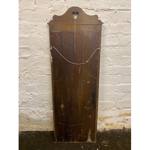 438 - Tall Carved Bevelled Mirror 121 x 44cm