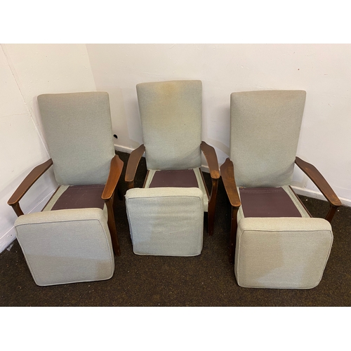 442 - Three Wooden Parker Knoll Armchairs