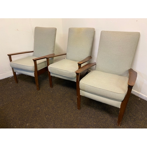 442 - Three Wooden Parker Knoll Armchairs