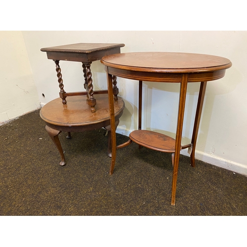 448 - Three Tables including One with Barley Twist Legs