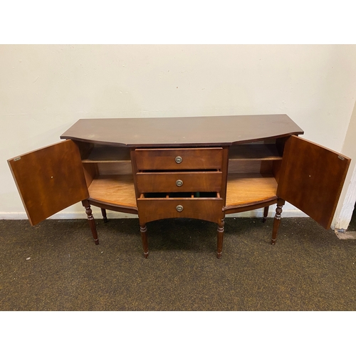 456 - Large Polished Dark Wood Sideboard