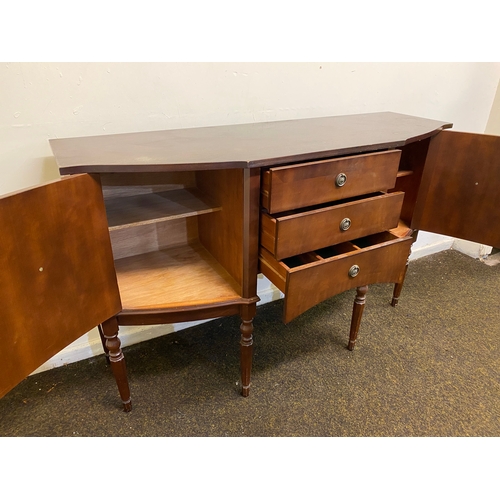 456 - Large Polished Dark Wood Sideboard