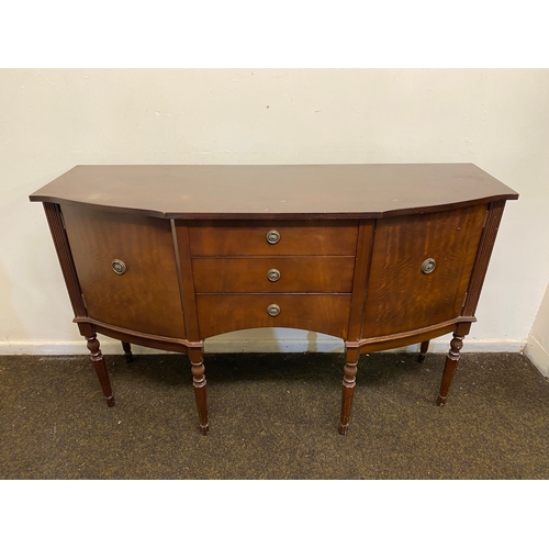 456 - Large Polished Dark Wood Sideboard