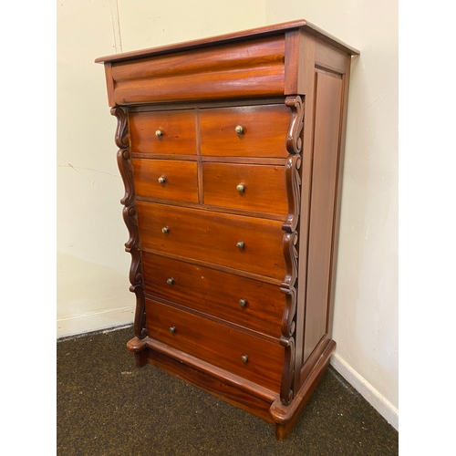 469 - Victorian Reproduction Tall Boy Chest of Drawers