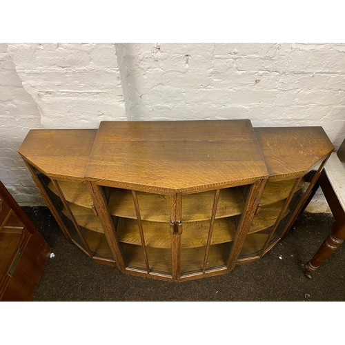 471 - Ercol Bow Fronted Solid Wood Cabinet