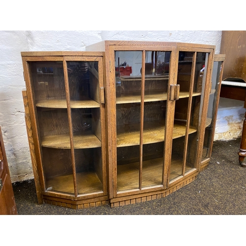 471 - Ercol Bow Fronted Solid Wood Cabinet