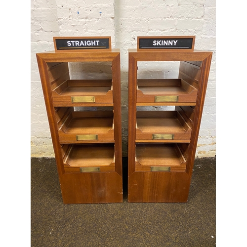 476 - Pair of Wooden Boutique / Shop Display Stands with Accompanying Signage