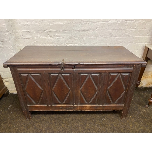 484 - 18th Century Solid Wood Coffer / Blanket Chest of Grand Proportions