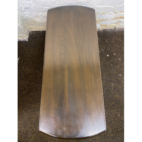 485 - Ercol Solid Wood Drop Leaf Six Legged Coffee Table