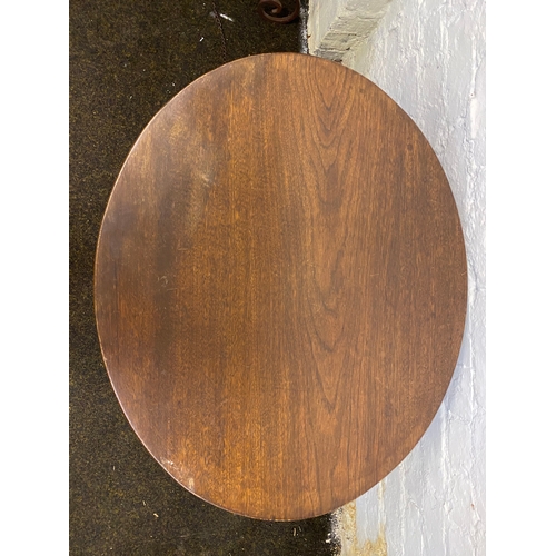 491 - Edwardian Collapsable Dining Table with Barley Twist Legs