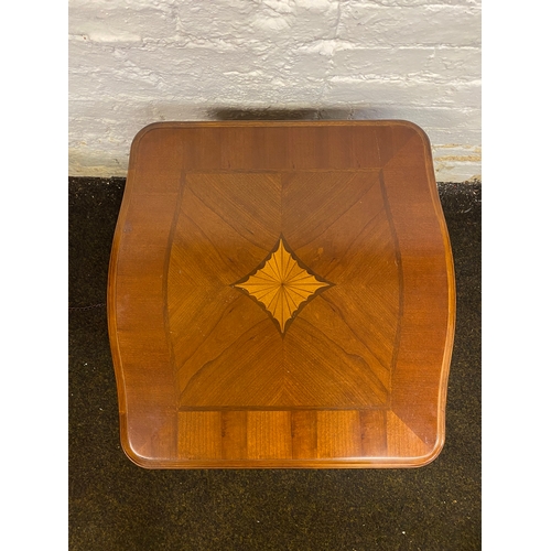 492 - Heavy Edwardian Style Square Table with Column Legs