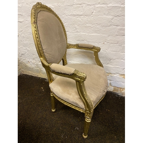 515 - Louis XVI Style Plaster Bedroom Chair, AF