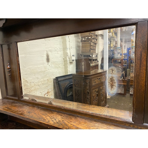 520 - Victorian Solid Wood Sideboard with Original Mirror