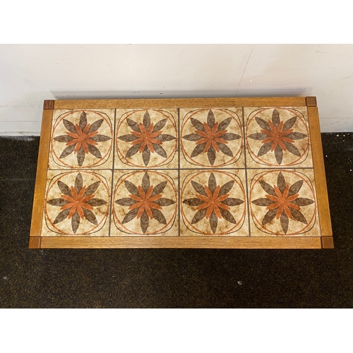 524 - Mid Century Tile Topped Coffee Table