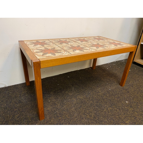 524 - Mid Century Tile Topped Coffee Table