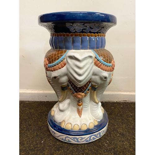 539 - Ceramic Elephant Form Stool