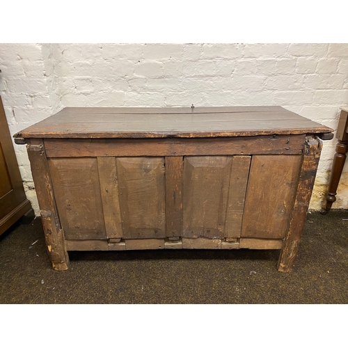 372 - 18th Century Solid Wood Coffer / Blanket Chest of Grand Proportions