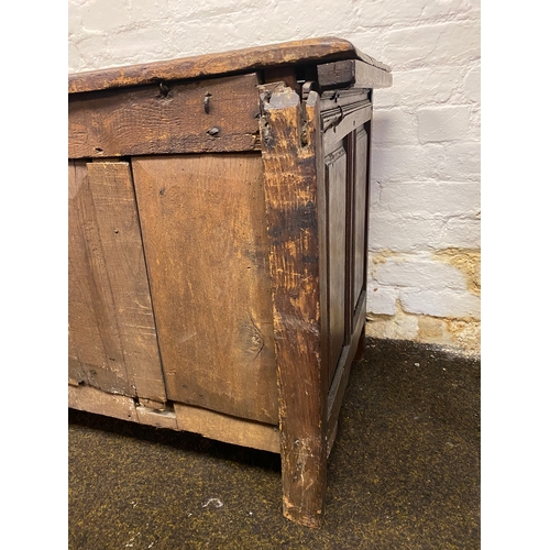 372 - 18th Century Solid Wood Coffer / Blanket Chest of Grand Proportions