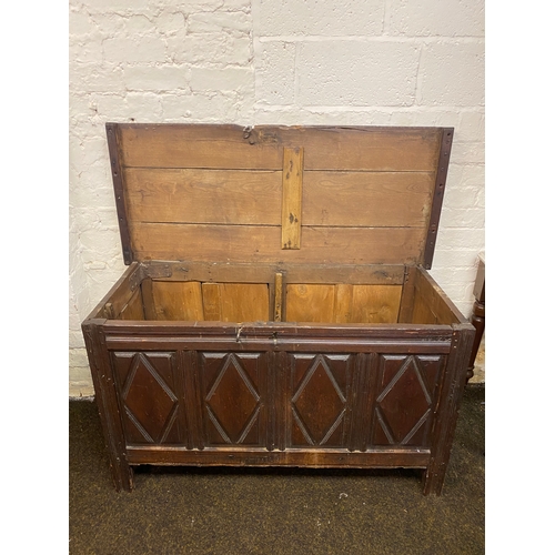 372 - 18th Century Solid Wood Coffer / Blanket Chest of Grand Proportions