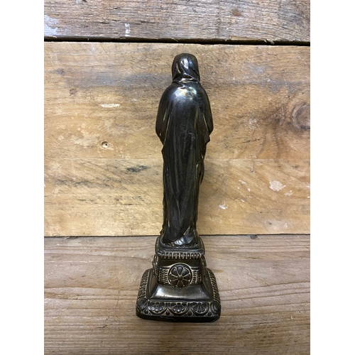 188 - Metal Religious Figure, possibly Mary - slight dent on the head