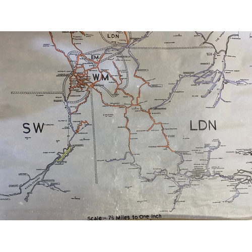 18 - Infographic Paper Wall Chart of Navigable Canals and Waterways, 1945