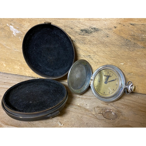 39 - Nazi Style U-41 Pocket Watch with Metal Case, requires service