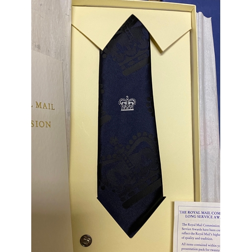 139 - The Roil Mail Commission Boxed Set of Gold, Silver and Bronze Long Service Award Ties