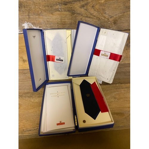 139 - The Roil Mail Commission Boxed Set of Gold, Silver and Bronze Long Service Award Ties