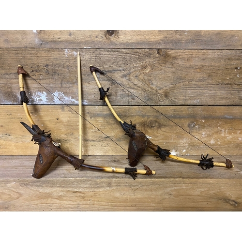 140 - Two Vintage Tribal Bows with Arrow