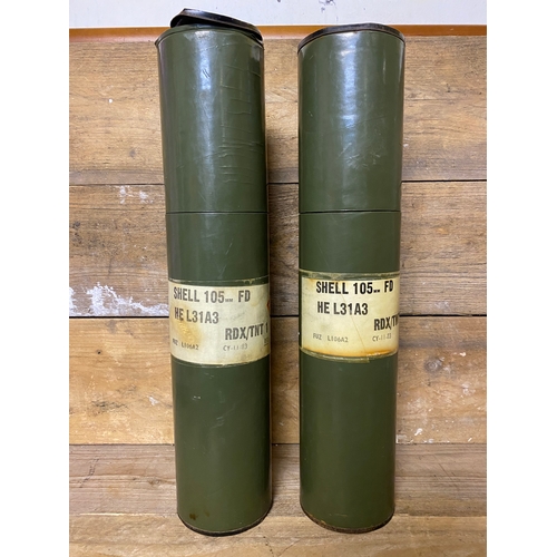 100 - Two U.K Military Howitzer 105mm Shell Boxes