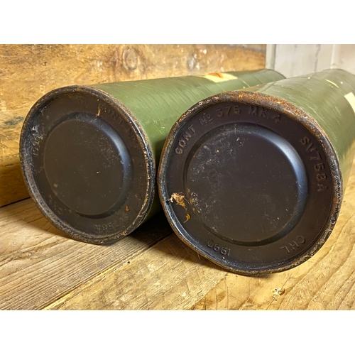 100 - Two U.K Military Howitzer 105mm Shell Boxes