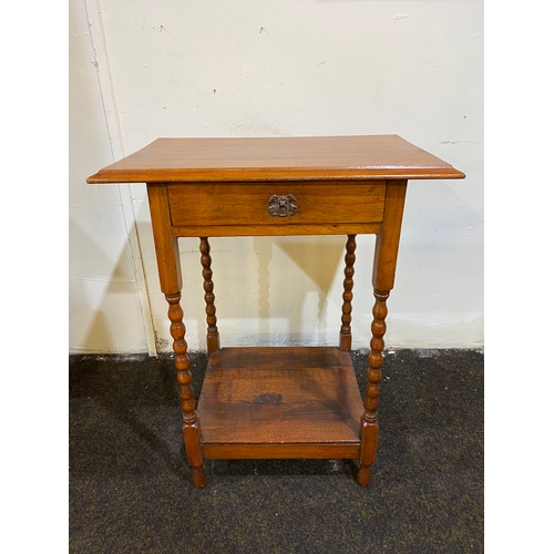 391 - End Table with Bobbin Legs, missing handle