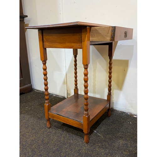 391 - End Table with Bobbin Legs, missing handle