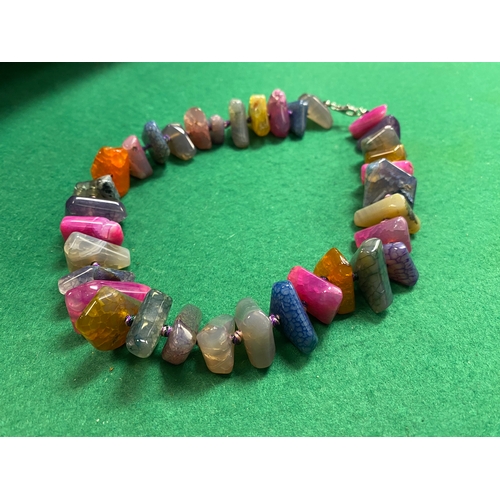 186 - Multicoloured Agate Necklace