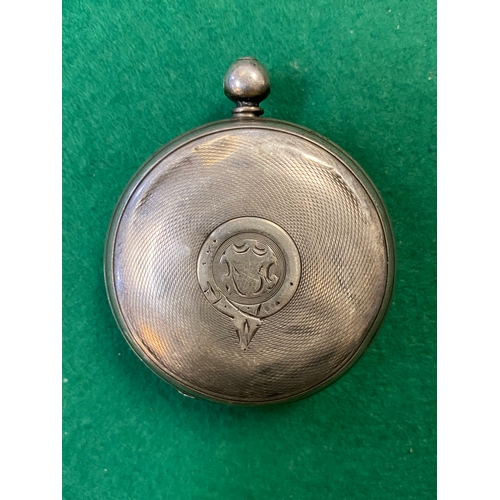 51 - London 1865 Hallmarked Silver Fusee Pocket Watch, working order