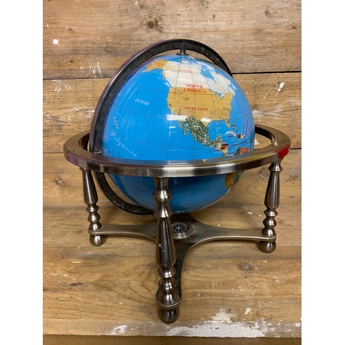 150 - Large Gemstone Globe, missing foot