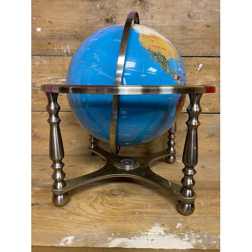 150 - Large Gemstone Globe, missing foot