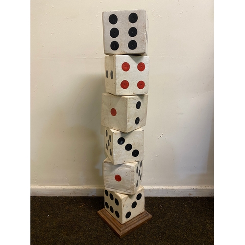 394 - Novelty Wooden Dice Shelving Unit