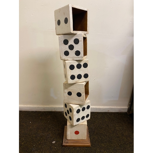 394 - Novelty Wooden Dice Shelving Unit