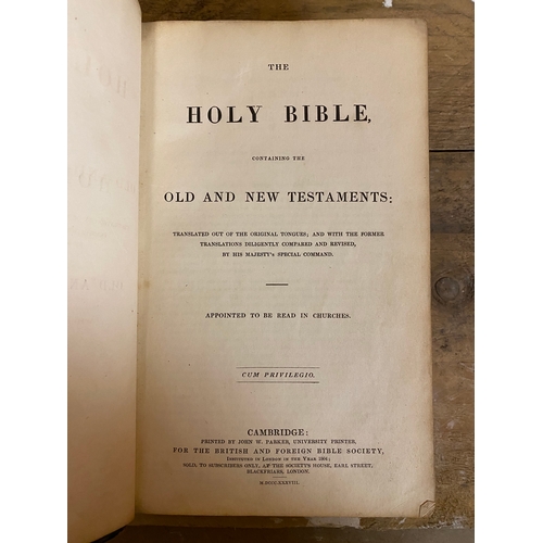 191 - 1838 Antique Holy Bible, British and Foreign Bible Society