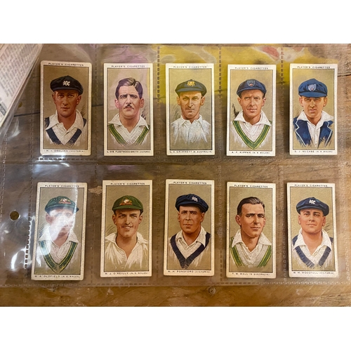 89 - 1950's Stuart Surridge Cricket Boots (size 8) with Original Box and Cricket Cigarette Cards