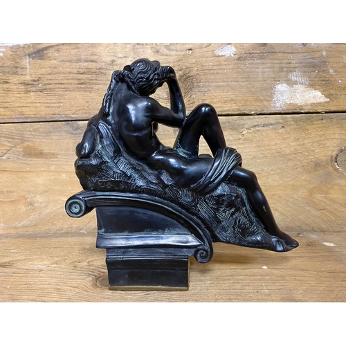 130 - Female Nude Resin Figure on Metal Base