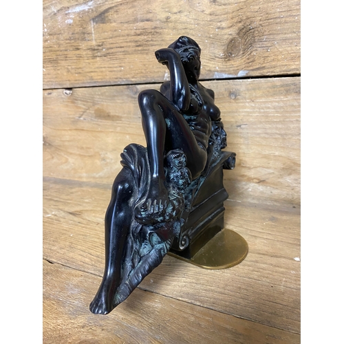 130 - Female Nude Resin Figure on Metal Base