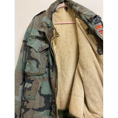 110 - Vietnam era US Marine Jacket with Thermal Insert, belonging to 'Al Drotar', paperwork pictured for p... 