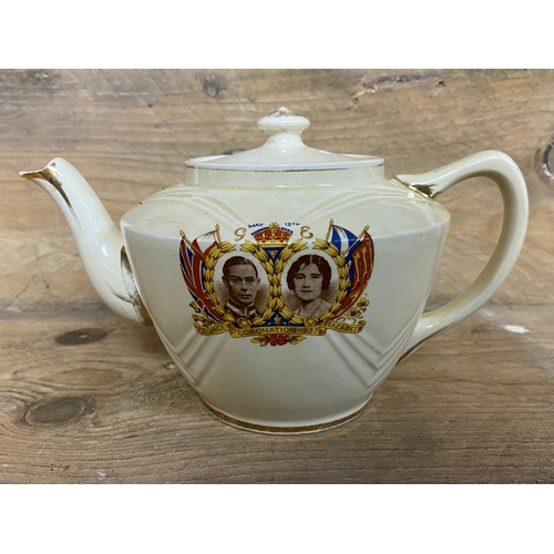 338 - George VI Coronation Teapot 1937