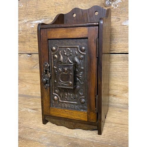 158 - Smokers Cabinet with Metal Fronted Door